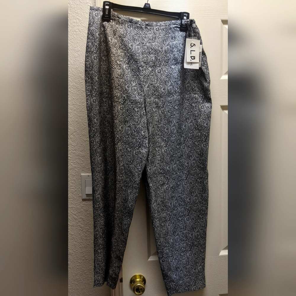100% Shantung silk ladies pants, lined